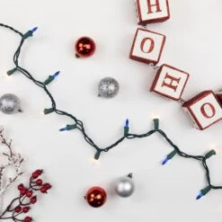 Northlight 100ct. Mini Christmas String Lights With Green Wire Blue/Clear -Michaels Store D676192S 13