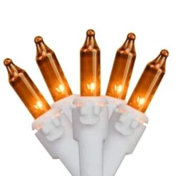 Northlight 50ct. Mini Christmas String Lights With White Wire Orange -Michaels Store D676203S 11