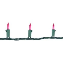Northlight 100ct. Mini Christmas String Lights With Green Wire Pink -Michaels Store D676205S 15
