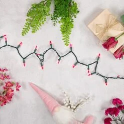 Northlight 100ct. Mini Christmas String Lights With Green Wire Pink -Michaels Store D676205S 3