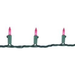 Northlight 100ct. Mini Christmas String Lights With Green Wire Pink -Michaels Store D676205S 5