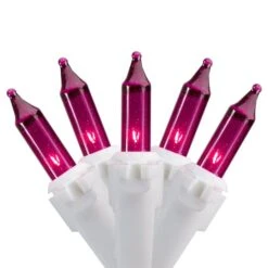 Northlight 50ct. Mini Christmas String Lights With White Wire Purple -Michaels Store D676209S 1 1