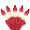 Northlight 50ct. Peppermint Mini Christmas Light Set With Red Wire
