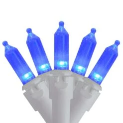 Northlight 100ct. LED Mini Christmas Lights With White Wire Blue -Michaels Store D676213S 1 1