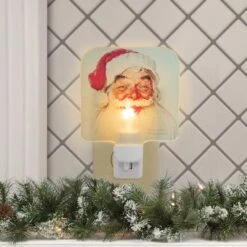 Northlight 6" Norman Rockwell 'Santa Claus' Glass Christmas Night Light -Michaels Store D676230S 2