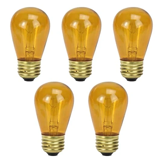 Northlight Transparent Incandescent S14 Replacement Christmas Bulbs, 25ct. Amber 10 Northlight Transparent Incandescent S14 Replacement Christmas Bulbs, 25ct. Amber - Image 10