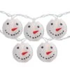 Northlight 10ct. White Snowman Paper Lantern Christmas Light Set