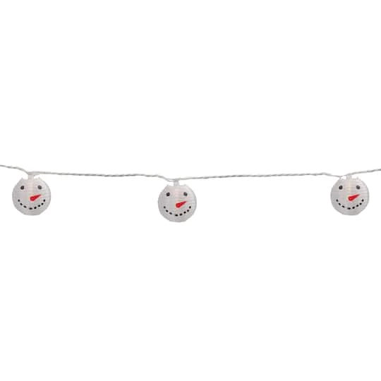 Northlight 10ct. White Snowman Paper Lantern Christmas Light Set 10 Northlight 10ct. White Snowman Paper Lantern Christmas Light Set - Image 10