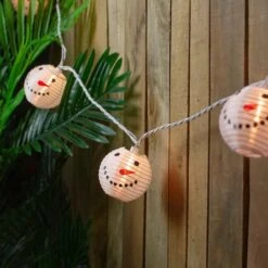 Northlight 10ct. White Snowman Paper Lantern Christmas Light Set 13 Northlight 10ct. White Snowman Paper Lantern Christmas Light Set -Michaels Store D676233S 2
