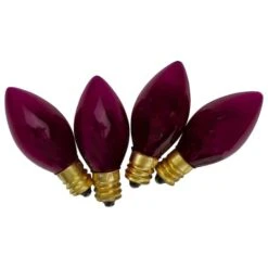 Northlight 4ct. Transparent Pink Twinkle C7 Replacement Christmas Bulbs -Michaels Store D676240S 3