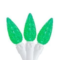 Northlight 70ct. Green Faceted LED C6 Christmas Light Set