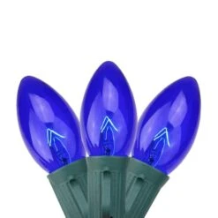 Northlight 25ct. C9 Christmas String Lights With Green Wire Blue -Michaels Store D676250S 1 1