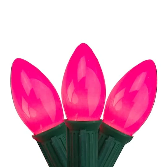 Northlight 25ct. Opaque C9 Christmas String Lights Pink 3 Northlight 25ct. Opaque C9 Christmas String Lights Pink - Image 3