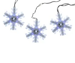 Northlight 3ct. Cascading White And Blue LED Snowfall Snowflake Christmas Light Set