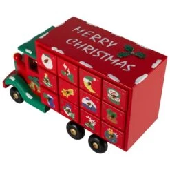 Northlight 14" Red Children Advent Calendar Storage Truck Christmas Décor -Michaels Store D676277S 3