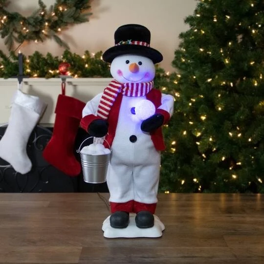 Northlight 24" Lighted & Animated Musical Snowman Christmas Figure 3 Northlight 24" Lighted & Animated Musical Snowman Christmas Figure - Image 3