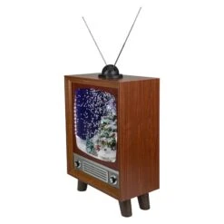 Northlight 21" LED Lighted Musical Snowing Christmas Tree TV Set Decoration 9 Northlight 21" LED Lighted Musical Snowing Christmas Tree TV Set Decoration -Michaels Store D676290S 3
