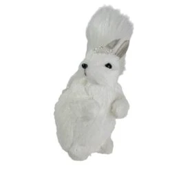 Northlight 9" White Squirrel With Silver Gems Christmas Tabletop Decoration 8 Northlight 9" White Squirrel With Silver Gems Christmas Tabletop Decoration -Michaels Store D676298S 3