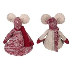Northlight 17" Boy & Girl Sitting Plush Christmas Mice Figure Set -Michaels Store D676299S 4