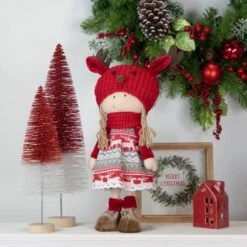 Northlight 16'' Little Nordic Girl In Moose Antler Hat Christmas Figure 19 Northlight 16'' Little Nordic Girl In Moose Antler Hat Christmas Figure -Michaels Store D676315S 12