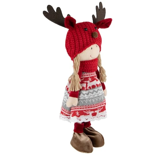 Northlight 16'' Little Nordic Girl In Moose Antler Hat Christmas Figure 4 Northlight 16'' Little Nordic Girl In Moose Antler Hat Christmas Figure - Image 4