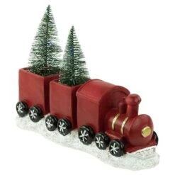 Northlight 12'' Red And Gold Christmas Train With LED Lighted Frosted Trees Tabletop Decoration -Michaels Store D676322S 14