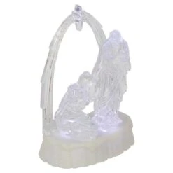 Northlight 7'' LED Lighted Musical Icy Crystal Nativity Scene Christmas Decoration -Michaels Store D676324S 4