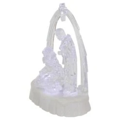 Northlight 7'' LED Lighted Musical Icy Crystal Nativity Scene Christmas Decoration -Michaels Store D676324S 5