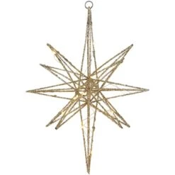 Northlight 12'' Warm White LED Lighted B/O Gold Glittered Geometric Star Christmas Decoration 11 Northlight 12'' Warm White LED Lighted B/O Gold Glittered Geometric Star Christmas Decoration -Michaels Store D676325S 11
