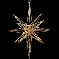 Northlight 12'' Warm White LED Lighted B/O Gold Glittered Geometric Star Christmas Decoration 13 Northlight 12'' Warm White LED Lighted B/O Gold Glittered Geometric Star Christmas Decoration -Michaels Store D676325S 13