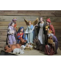 Northlight Blue And Red Christmas Nativity Figurine Set 7 Northlight Blue And Red Christmas Nativity Figurine Set -Michaels Store D676327S 3