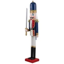 Northlight 48.25'' Blue And White Christmas Nutcracker Soldier With Sword Decoration 17 Northlight 48.25'' Blue And White Christmas Nutcracker Soldier With Sword Decoration -Michaels Store D676330S 13