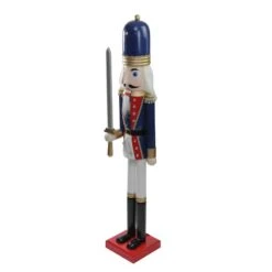 Northlight 48.25'' Blue And White Christmas Nutcracker Soldier With Sword Decoration 12 Northlight 48.25'' Blue And White Christmas Nutcracker Soldier With Sword Decoration -Michaels Store D676330S 2