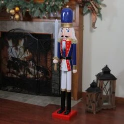 Northlight 48.25'' Blue And White Christmas Nutcracker Soldier With Sword Decoration 14 Northlight 48.25'' Blue And White Christmas Nutcracker Soldier With Sword Decoration -Michaels Store D676330S 4