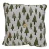 Northlight Forest Green Tree Print Rustic Woodland Decorative Christmas Throw Pillow