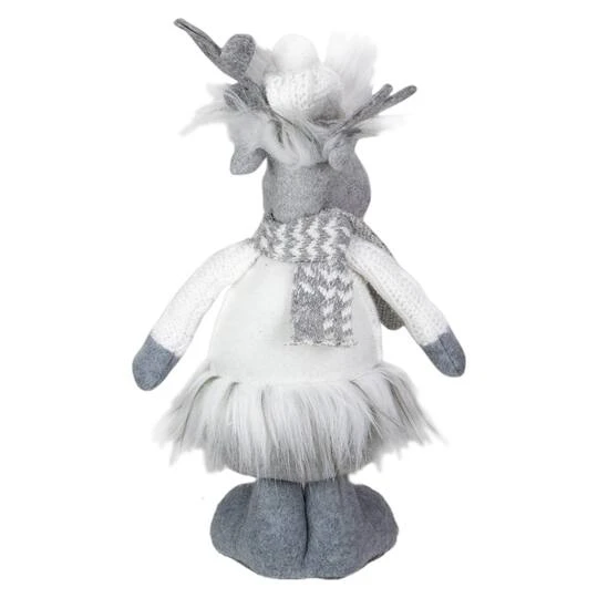 Northlight 12.5'' Gray And White Standing Moose Tabletop Christmas Decoration 6 Northlight 12.5'' Gray And White Standing Moose Tabletop Christmas Decoration - Image 6