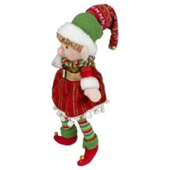 Northlight 14'' Red And Green Plush Jingle Bell Girl Elf Christmas Figure 10 Northlight 14'' Red And Green Plush Jingle Bell Girl Elf Christmas Figure -Michaels Store D676334S 4