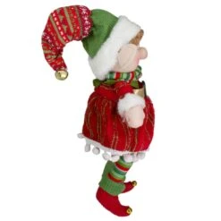 Northlight 14'' Red And Green Plush Jingle Bell Girl Elf Christmas Figure 11 Northlight 14'' Red And Green Plush Jingle Bell Girl Elf Christmas Figure -Michaels Store D676334S 5