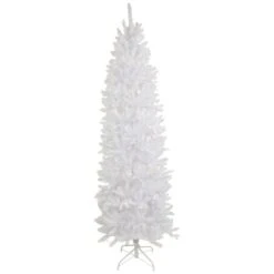 Northlight 7.5ft. Pre-Lit Rapids White Pine Pencil Artificial Christmas Tree, Clear Lights