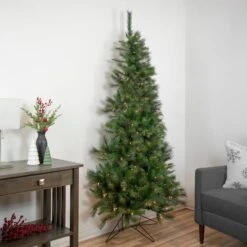 Northlight 6.5ft. Pre-Lit Medium Canyon Pine Artificial Christmas Wall Tree, Clear Lights -Michaels Store D676676S 2