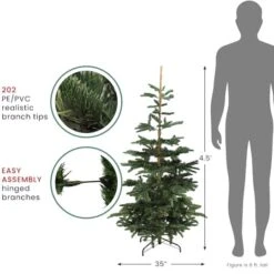 Northlight 4.5ft. Unlit Slim Nordmann Fir Layered Artificial Christmas Tree -Michaels Store D676691S 13