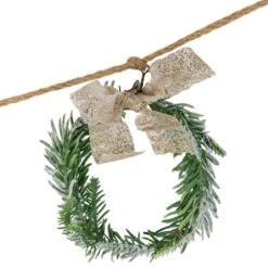 Northlight 4.75ft. Snowflake & Frosted Pine With Wooden Beads Christmas Garland -Michaels Store D676709S 14