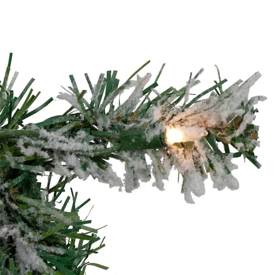 Northlight 9ft. Pre-Lit Flocked Victoria Pine Christmas Garland 3 Northlight 9ft. Pre-Lit Flocked Victoria Pine Christmas Garland - Image 3