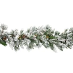 Northlight 9ft. Pre-Lit Flocked Mixed Rosemary Emerald Pine Christmas Garland -Michaels Store D676714S 15