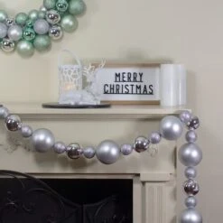 Northlight 6ft. Shatterproof Ball 3-Finish Silver Splendor Christmas Garland -Michaels Store D676721S 2