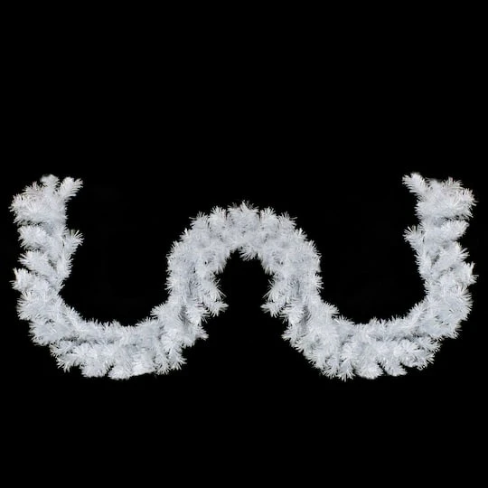Northlight 9ft. Icy White Iridescent Spruce Christmas Garland 5 Northlight 9ft. Icy White Iridescent Spruce Christmas Garland - Image 5