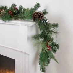 Northlight 6ft. Pre-Lit Decorated Pine Cone & Berries Christmas Garland -Michaels Store D676728S 2