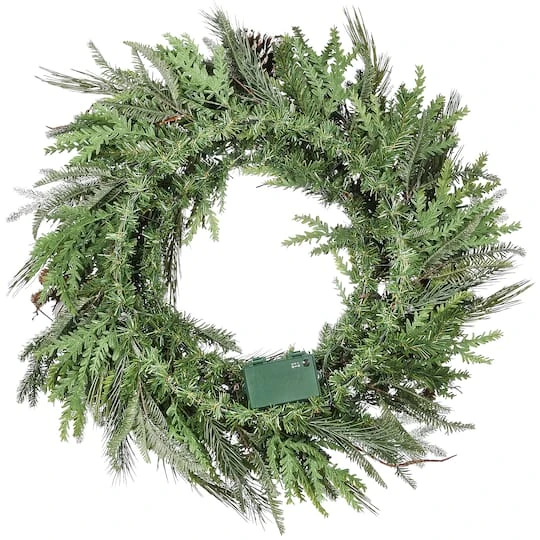 Alpine Collection 30" Warm White LED Decorated Wreath 5 Alpine Collection 30" Warm White LED Decorated Wreath - Image 5
