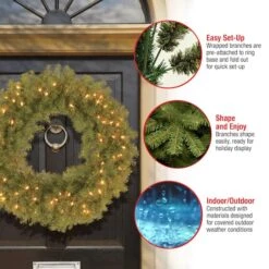 30" LED Norwood Fir Wreath -Michaels Store D677555S 16
