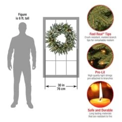 30" LED Snowy Morgan Spruce Wreath 12 30" LED Snowy Morgan Spruce Wreath -Michaels Store D677557S 15